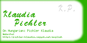 klaudia pichler business card